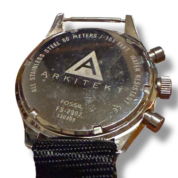 Fossil Arkitekt Chronograph Watch Mens Speedway Sage Dial NATO Strap WORKS - Picture 4 of 9